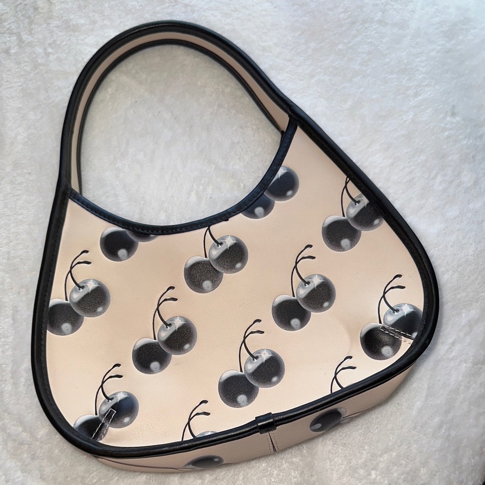 Chic Cherry Print Shoulder Bag